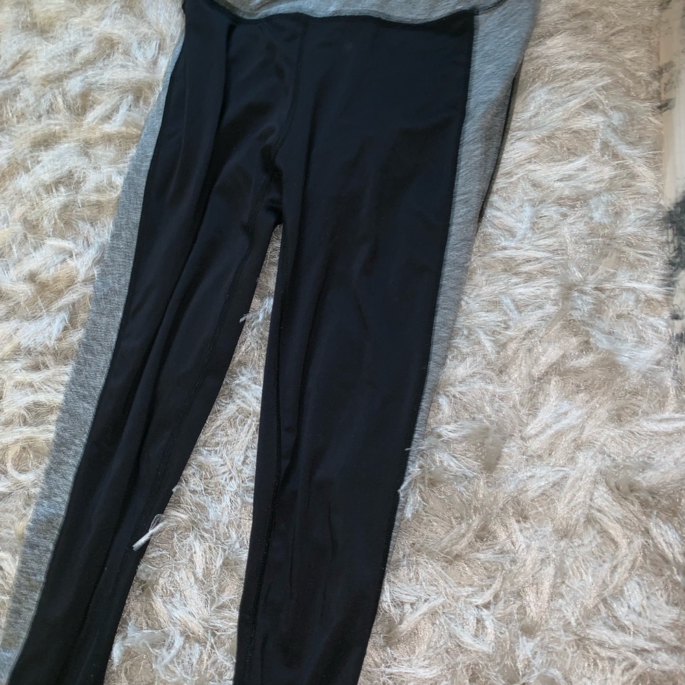 black and grey leggings